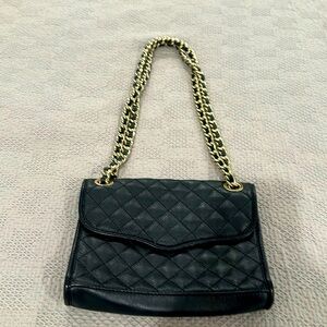 Rebecca minkoff quilted black crossbody handbag
